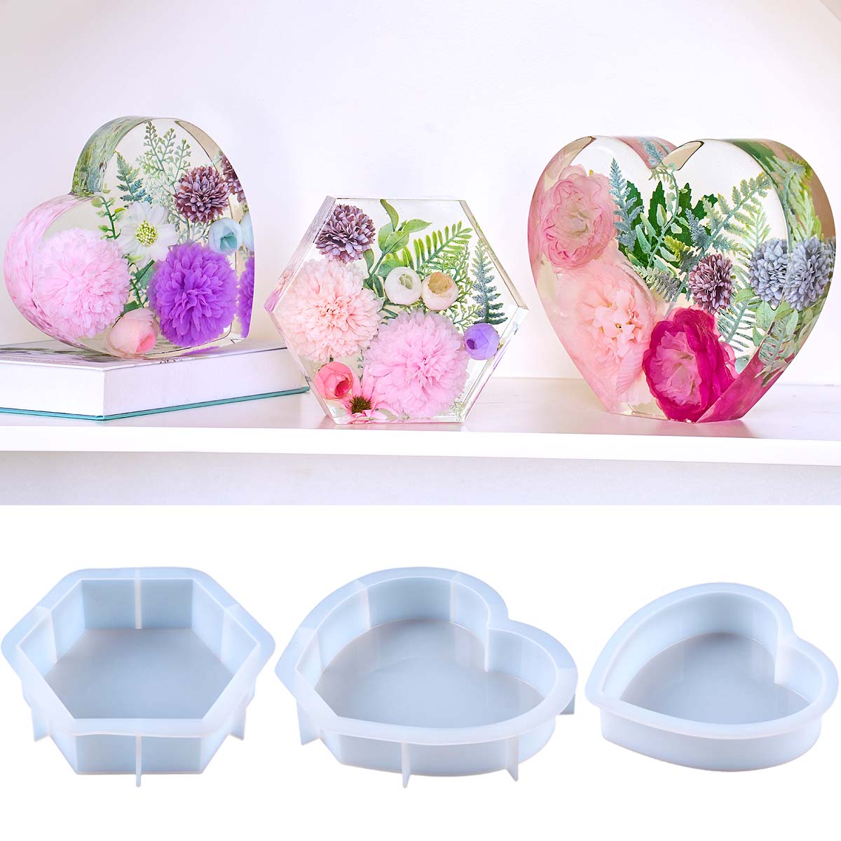 Resin Craft Ideas - Large Love Silicone Mold DIY Heart