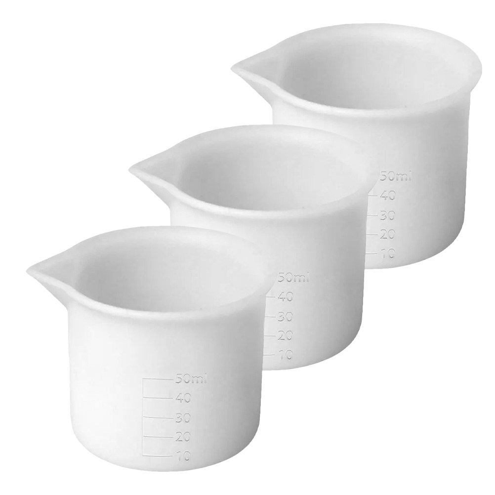 Mixing Cup Silicone - 3Pcs 50Ml Silicone Measuring Cups Clear