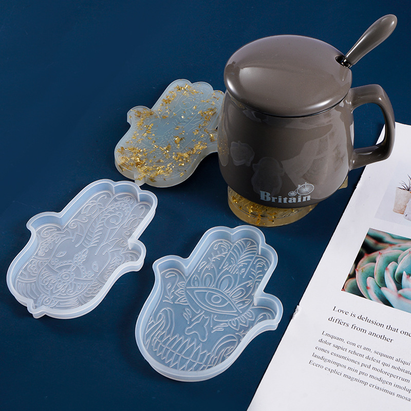 Silicone Mold Tray - 1 Cái DIY Coaster Tay Fatima