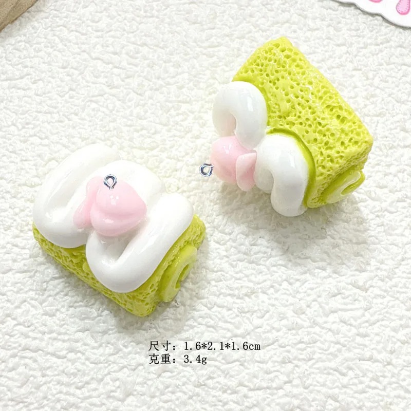 Resin Craft Material - 10Pcs Mini Simulated Cute Cake Resin