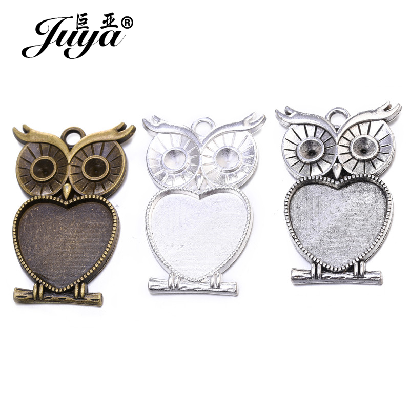 Bezels Set Pendant - 5 cái/lốc 25mm Hình Trái Tim