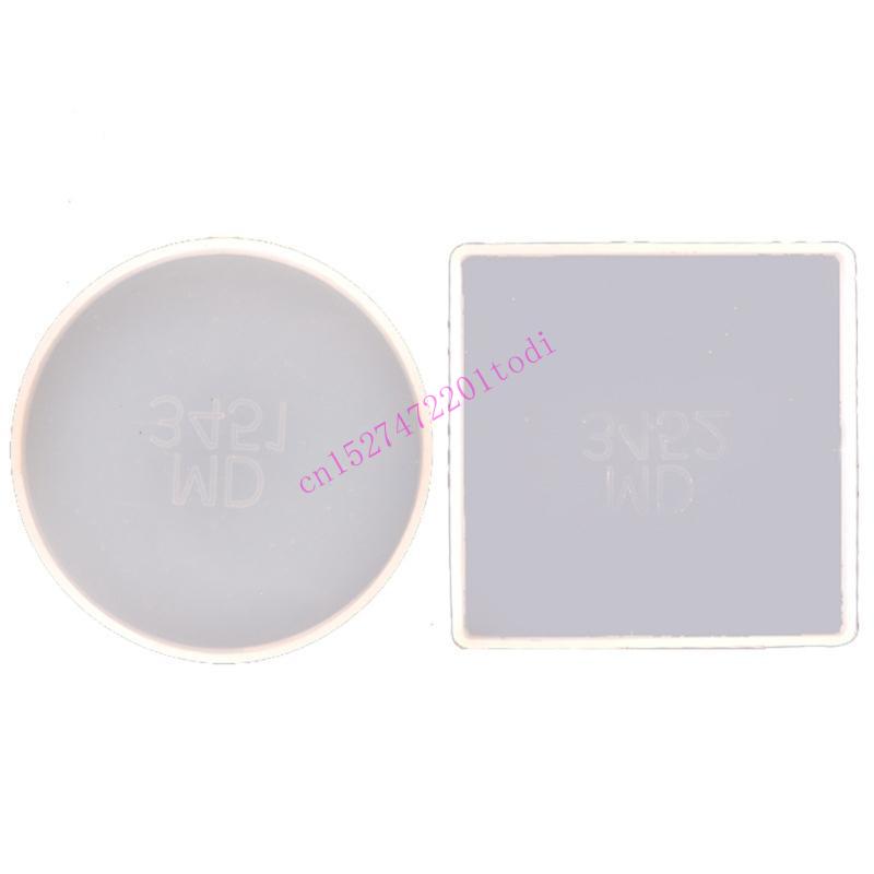 Geode Mold Silicone - 2 Chiếc Tròn Vuông Nhựa Khuôn