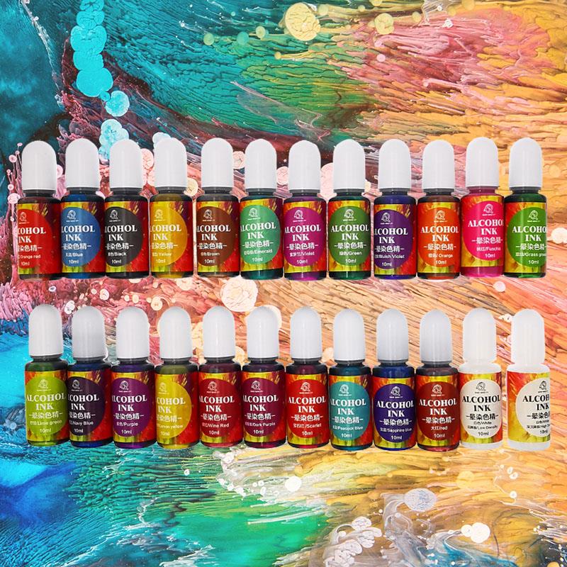 Resin Dye Alcohol - 24 Màu 10Ml Nghệ Thuật Mực