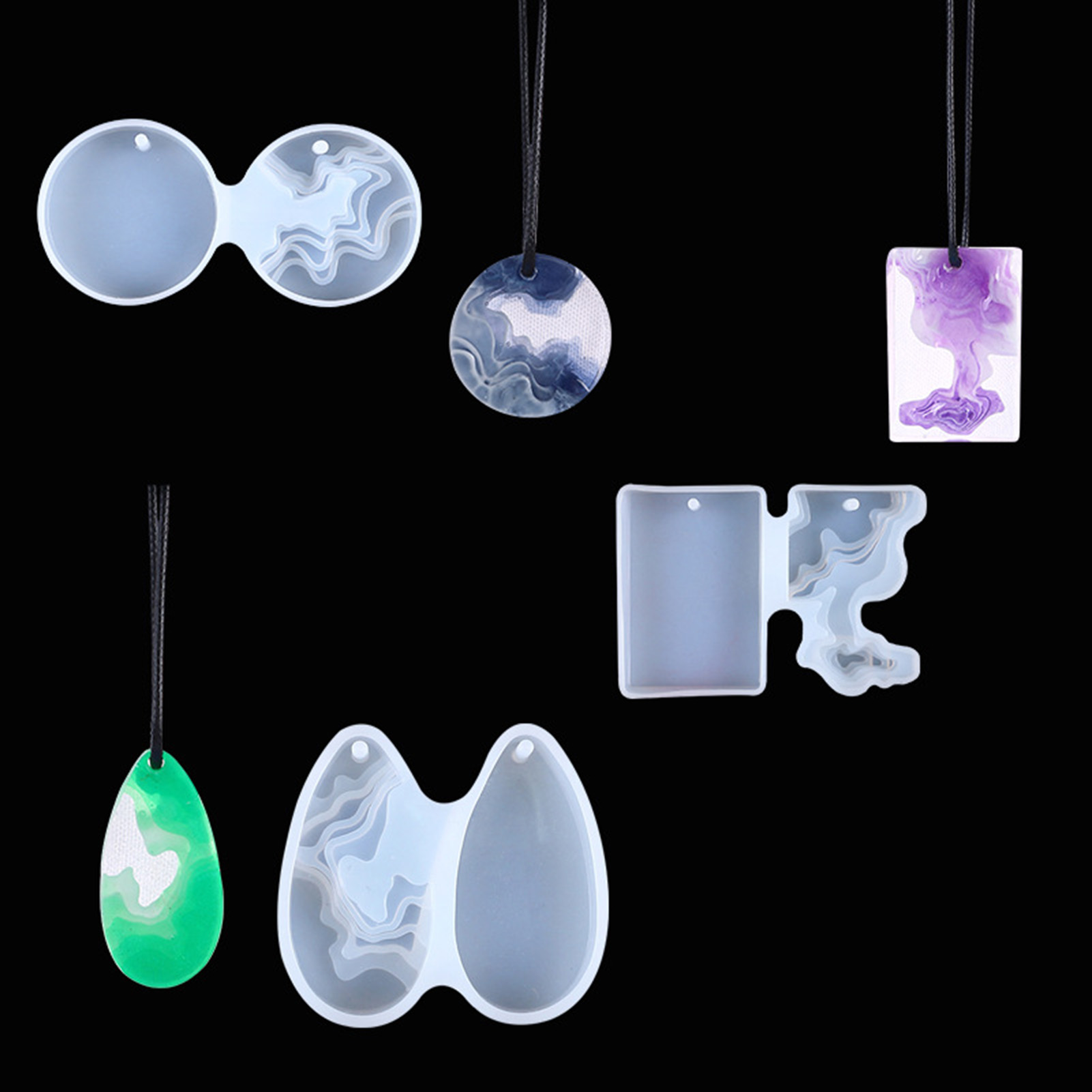 3pcs DIY Crystal Mold Set Roun - đánh giá và giá Geode Mold Silicone