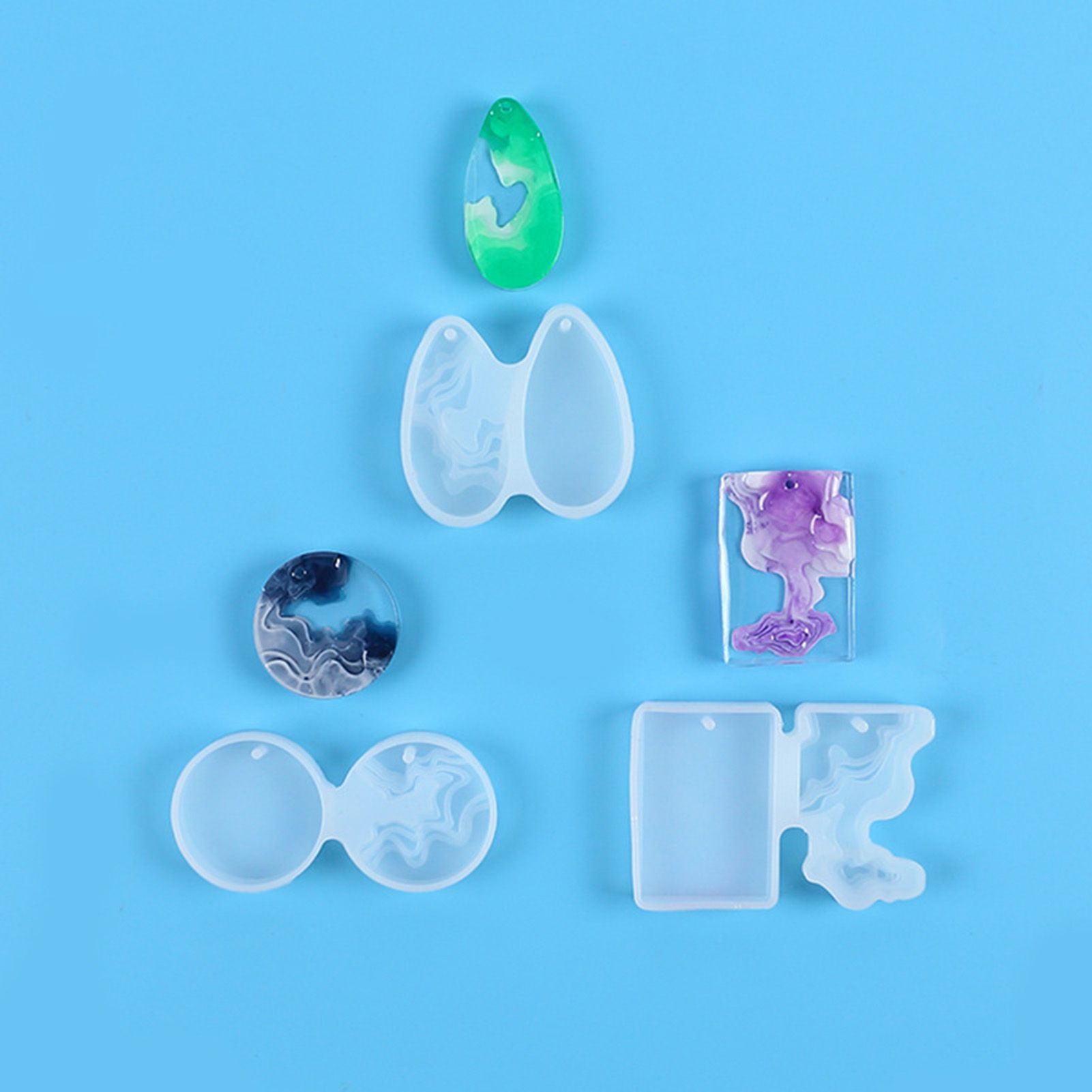 3pcs DIY Crystal Mold Set Roun - đánh giá và giá Geode Mold Silicone