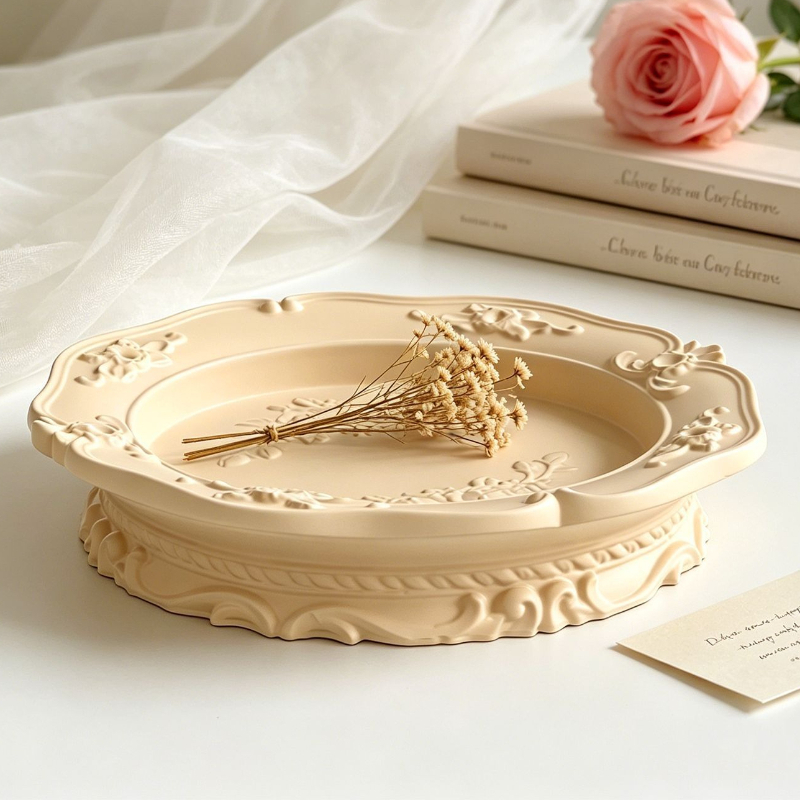 Elegant Vintage Baroque Lace S - đánh giá và giá Coaster Mold Round