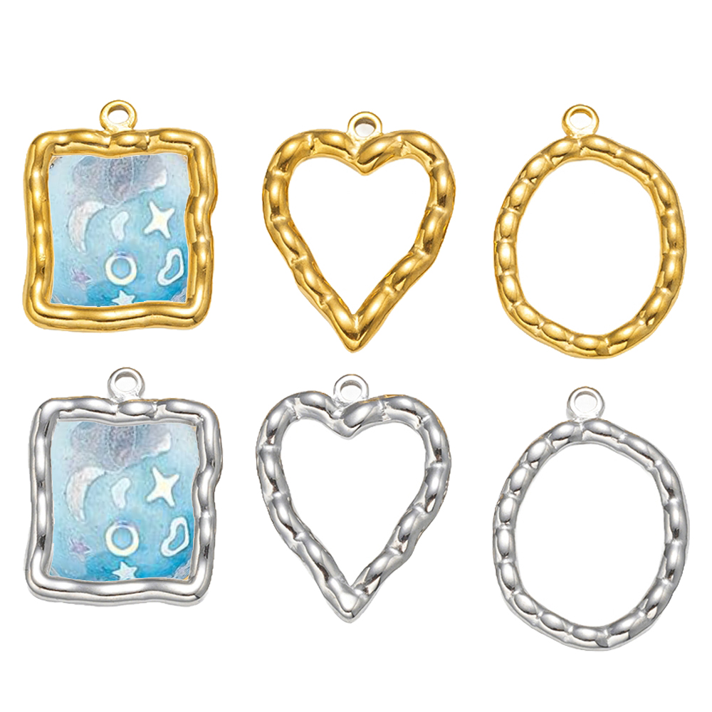 5pcs Stainless Steel Heart Rou - đánh giá và giá Resin Craft Material
