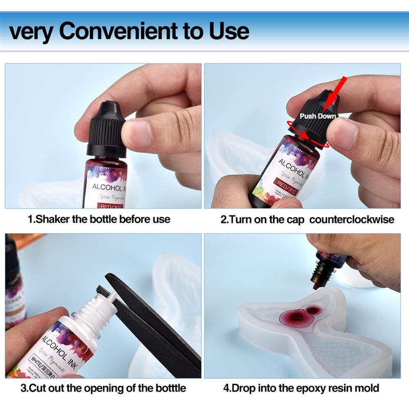 24 Màu/Bộ 10Ml Nhựa Sắc Tố Ngh - đánh giá và giá Resin Dye Alcohol