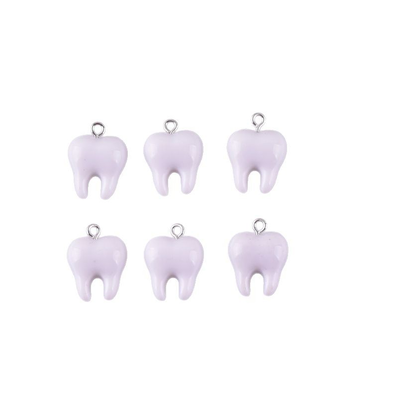 10pcs Cute White Teeth Resin P - đánh giá và giá Resin Craft Projects