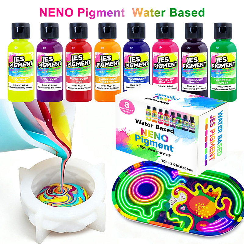 8colors/set fluorescent pigmen - đánh giá và giá Resin Pigment Set