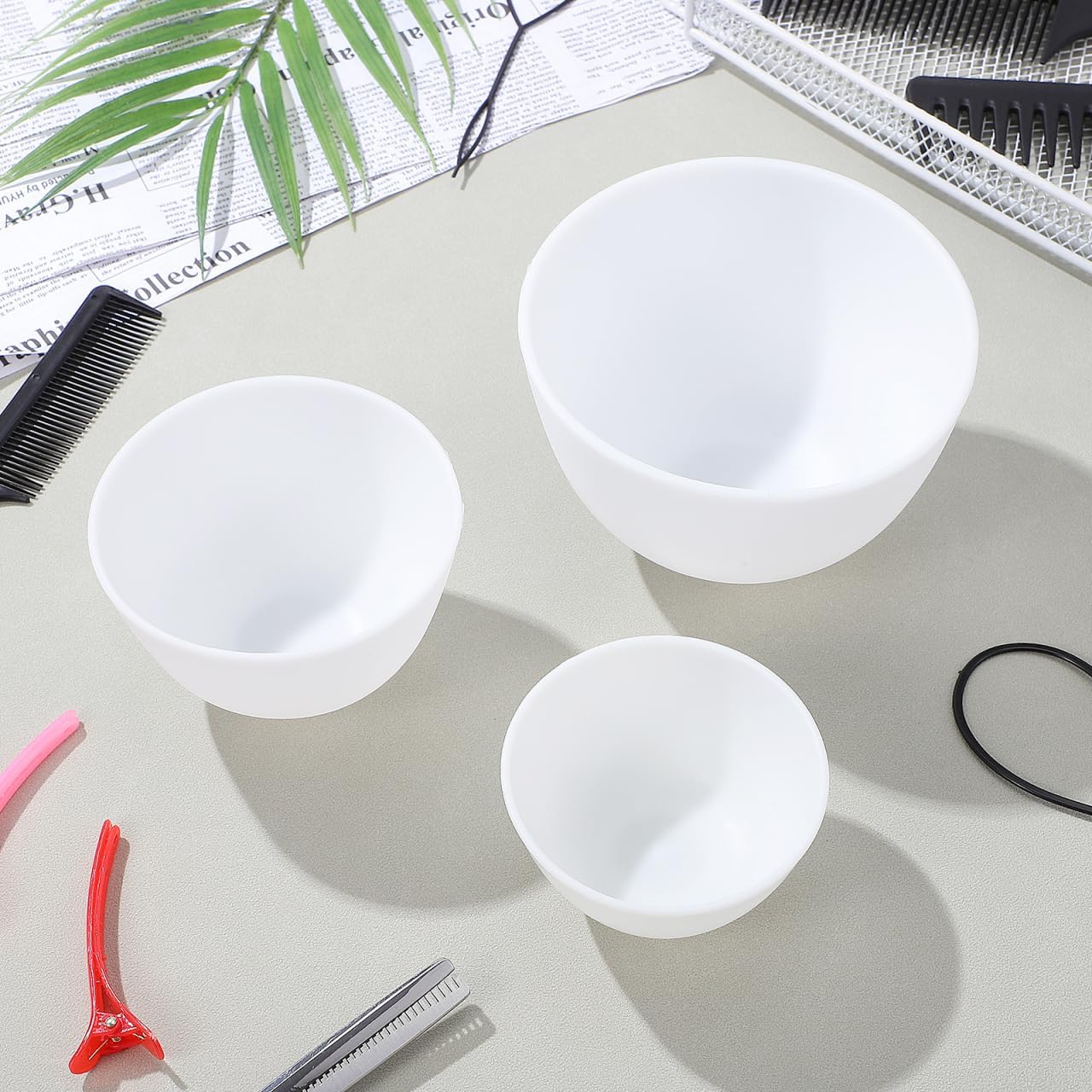 3pcs/set Silicone Bowls White  - đánh giá và giá Mixing Cup Silicone