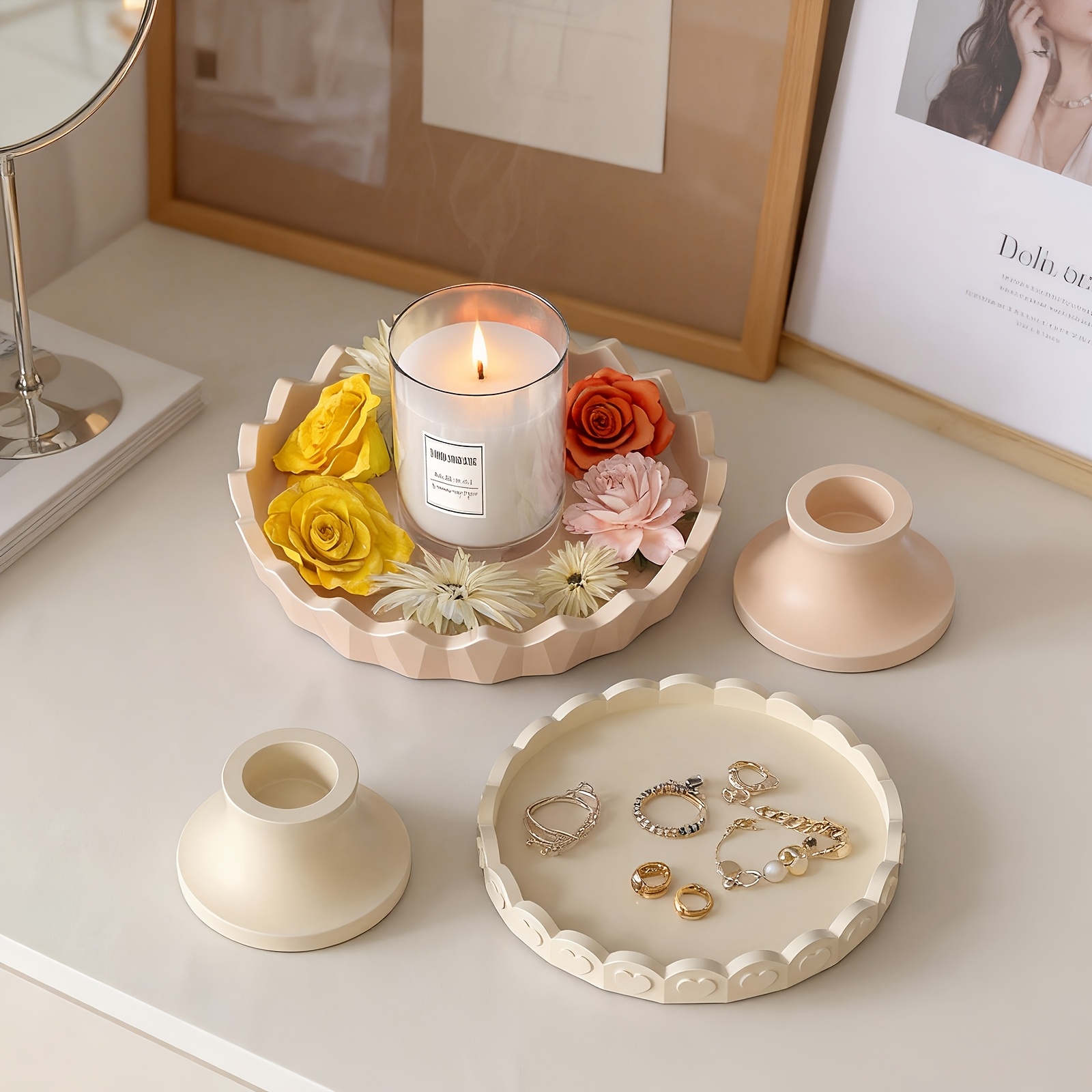 2pcs Silicone Tray Mold Set, R - đánh giá và giá Resin Jewelry Kit