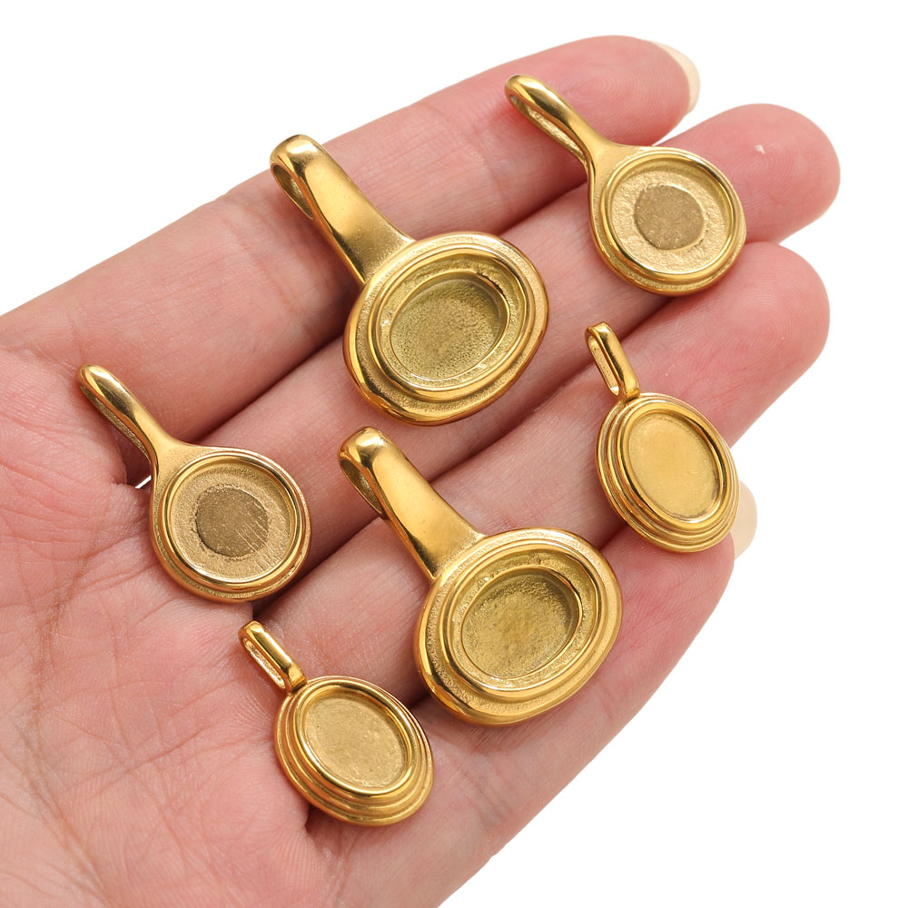 5pcs Stainless Steel Round Ova - đánh giá và giá Crafting Resin