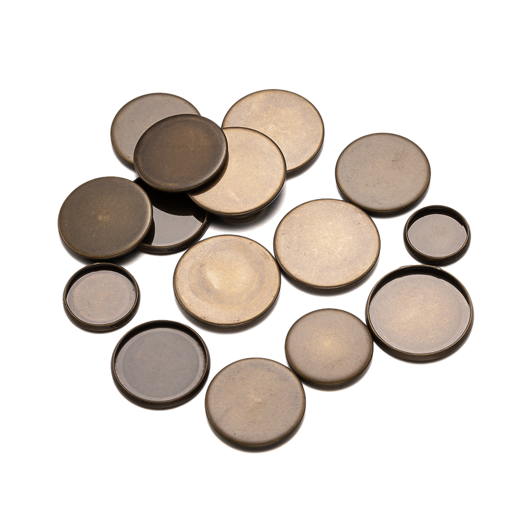 20pcs Antique Bronze Flat Roun - đánh giá và giá Bezels Set Pendant