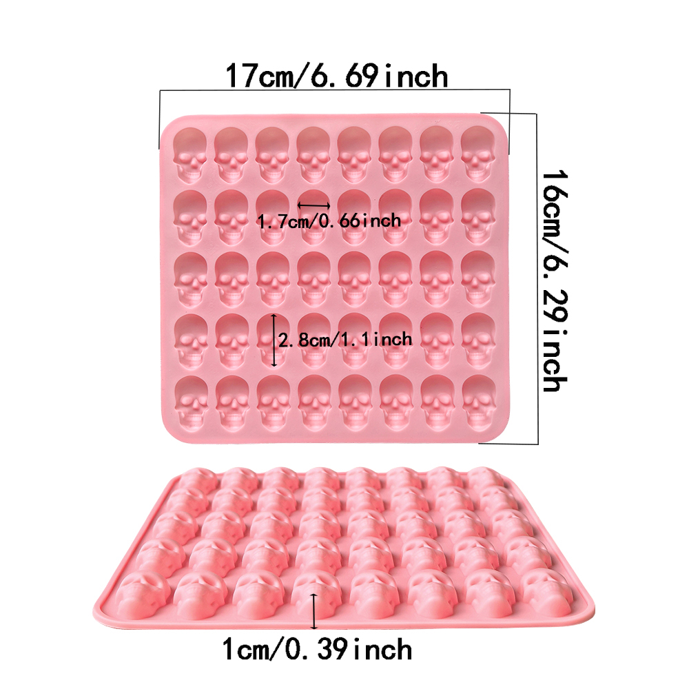 1pc 40 hole skull shaped bakin - đánh giá và giá Silicone Mold Tray