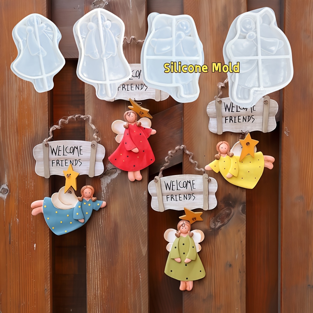 4pcs Angel Pendant Mold, Resin - đánh giá và giá Resin Craft Ideas
