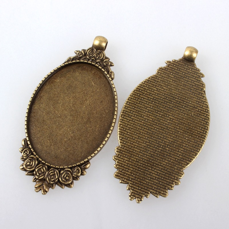 10Pcs Vintage Style Alloy Carv - đánh giá và giá Bezels Set Pendant