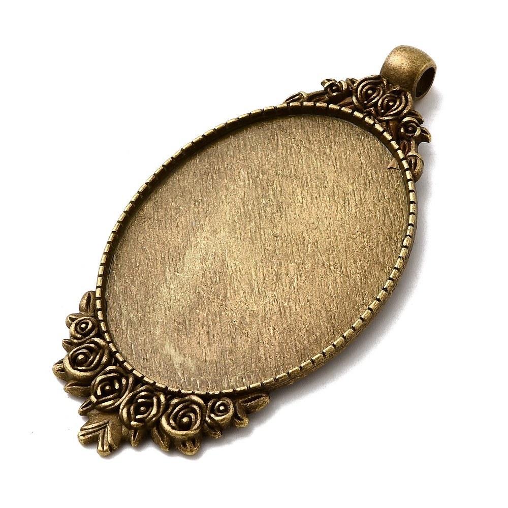 10Pcs Vintage Style Alloy Carv - đánh giá và giá Bezels Set Pendant
