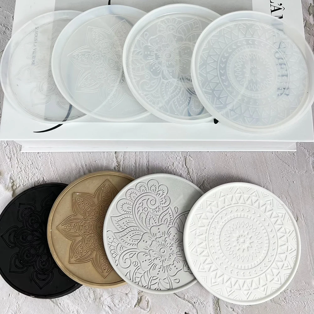 Mandala Round Coaster Resin Si - đánh giá và giá Coaster Mold Round