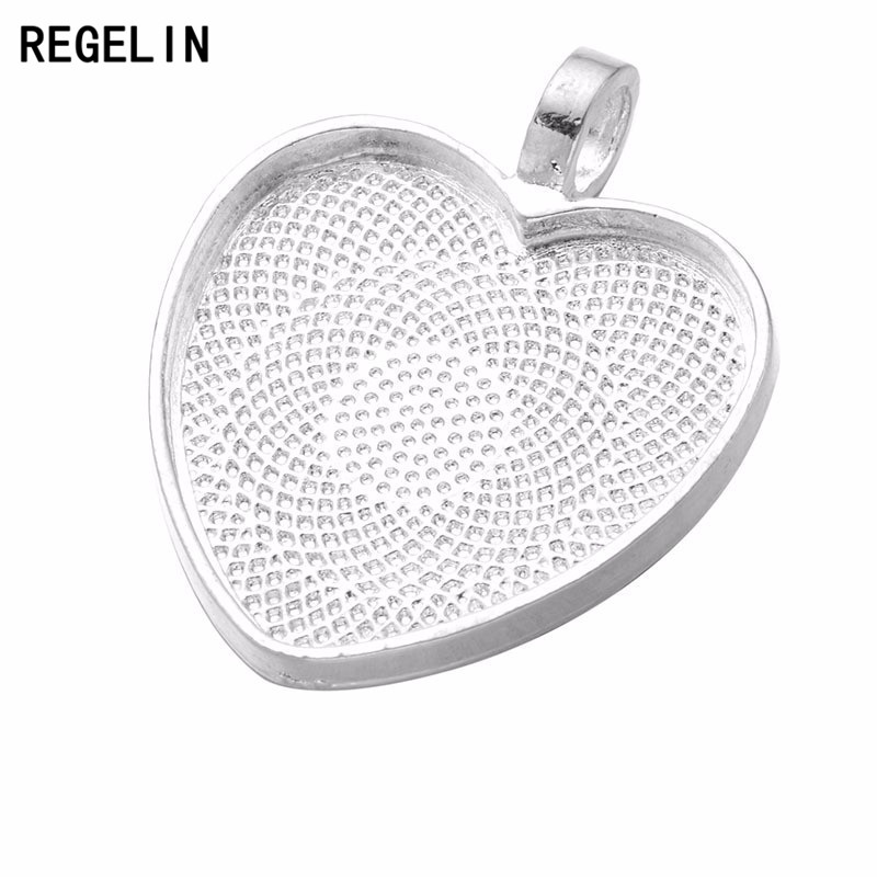 REGELIN Trái Tim Cabochon Cài  - đánh giá và giá Bezels Set Pendant