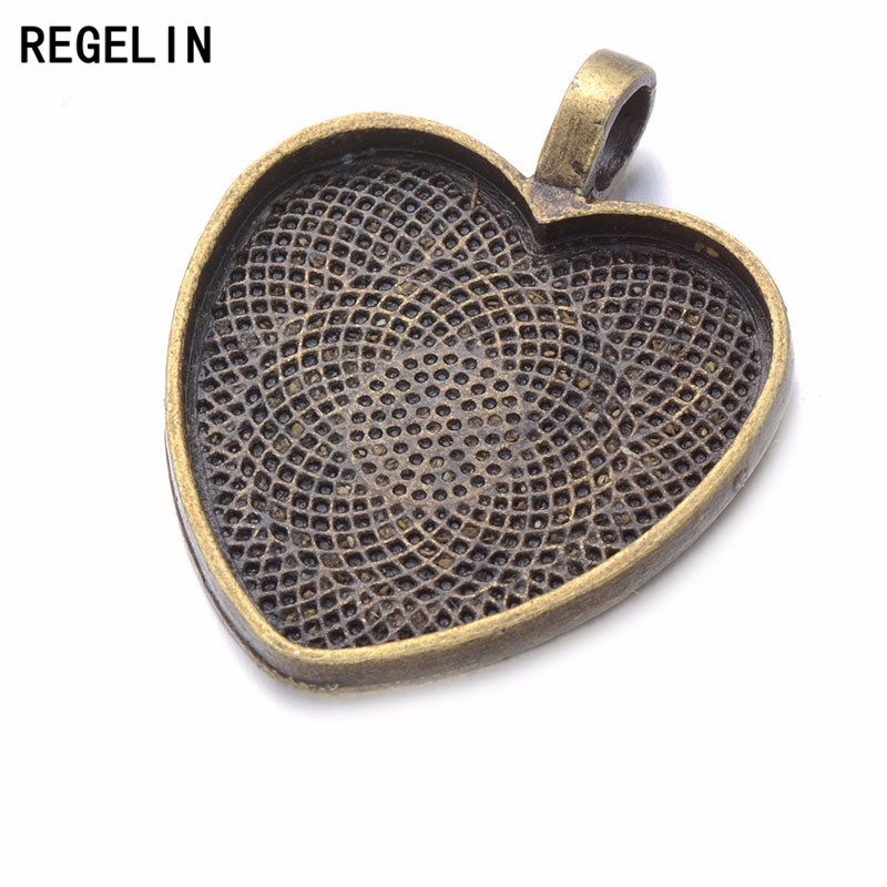 REGELIN Trái Tim Cabochon Cài  - đánh giá và giá Bezels Set Pendant