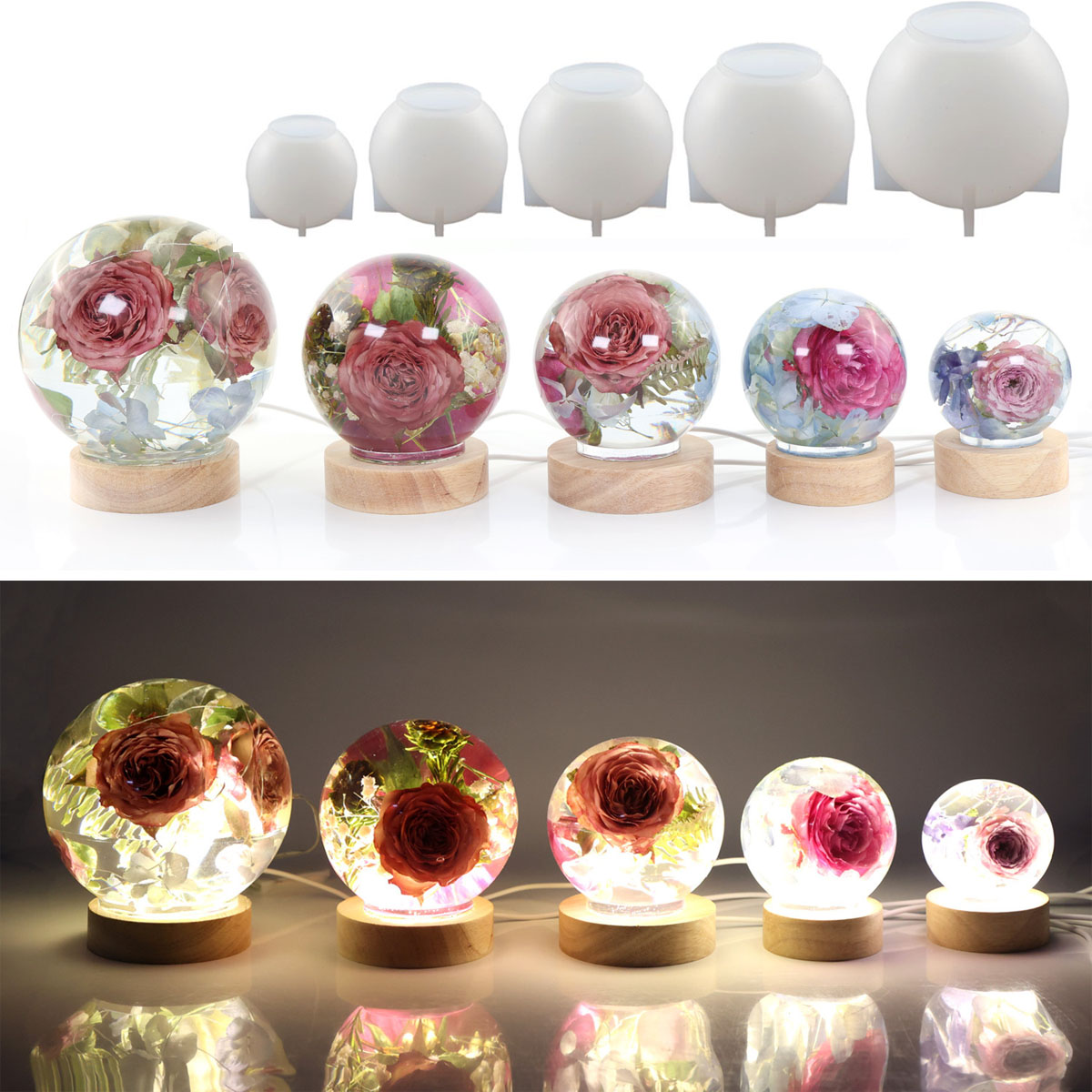 65-120mm Sphere Ball Silicone  - đánh giá và giá Resin Craft Ideas