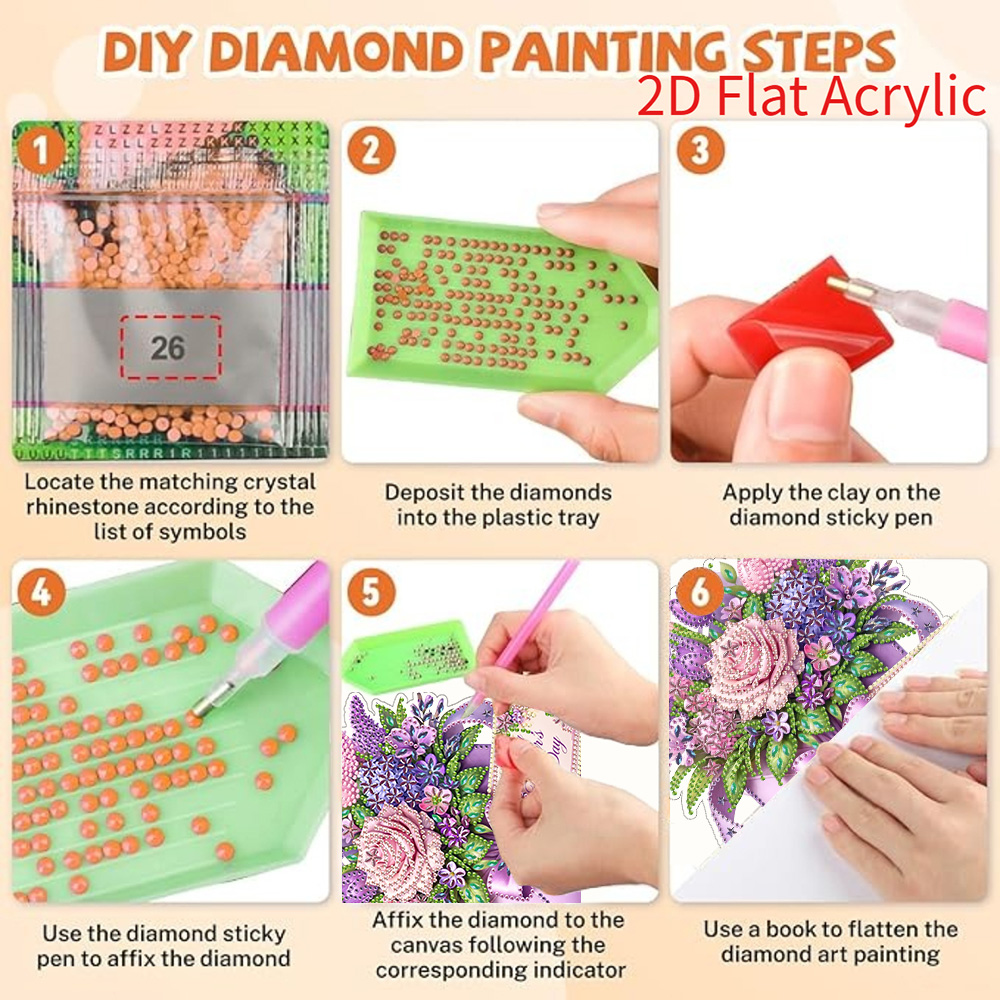 2D Flat Acrylic, 5D DIY Diamon - đánh giá và giá Resin Craft For Beginners