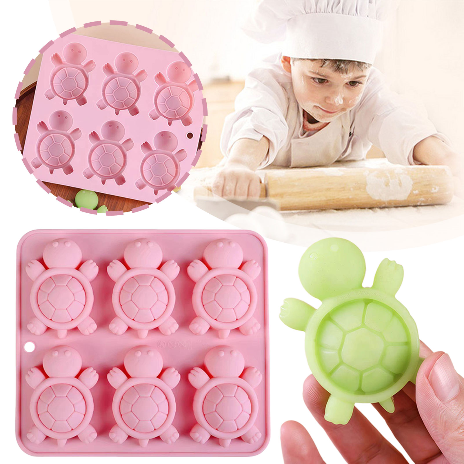 Turtles Ice Tray 3D Tortoises  - đánh giá và giá Silicone Mold Tray