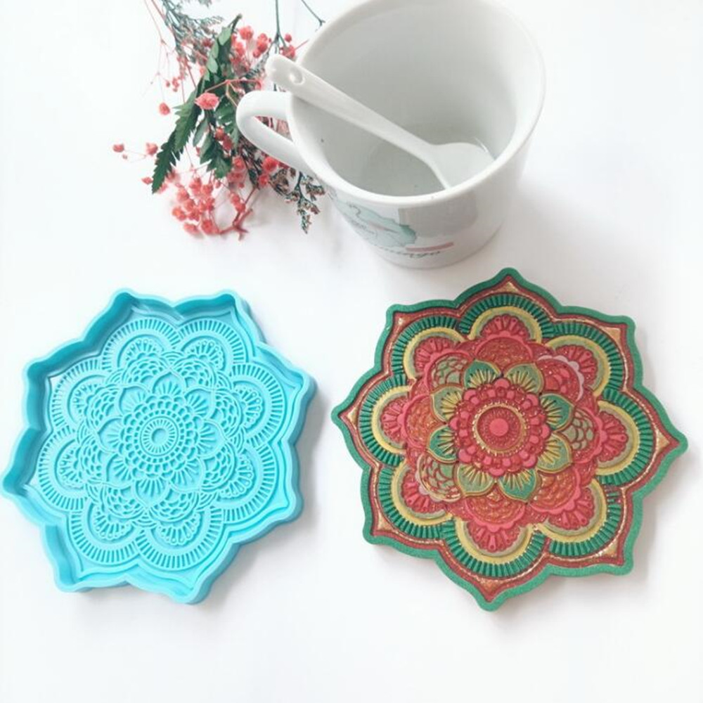 Mandala Coaster Khuôn Silicon  - đánh giá và giá Coaster Mold Round