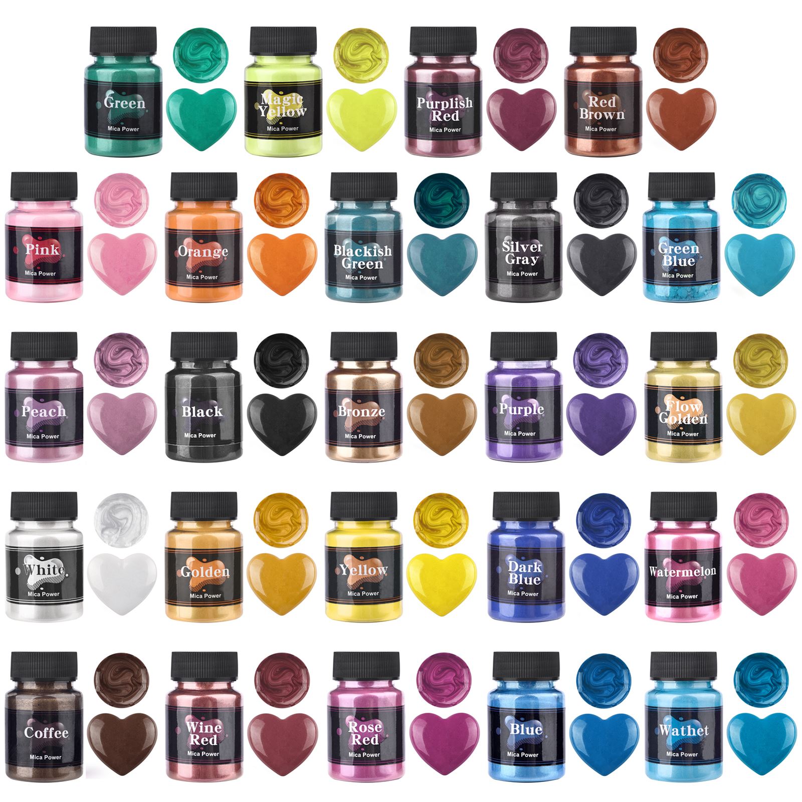 50ml 24 Colors Resin Pearl Pow - đánh giá và giá Resin Pigment Set
