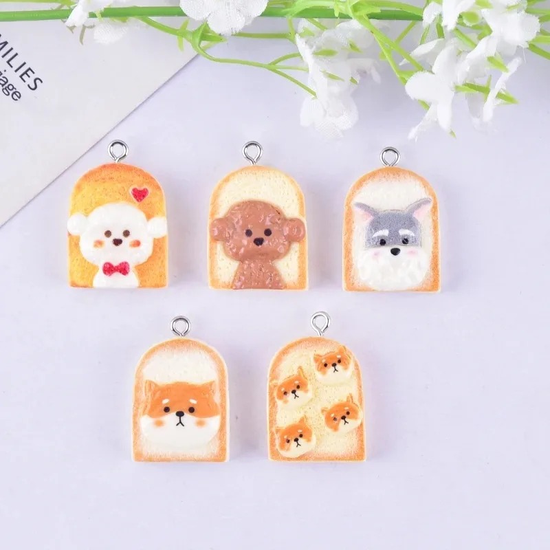 10Pcs Cute Toast Dog Resin Pen - đánh giá và giá Resin Craft Material