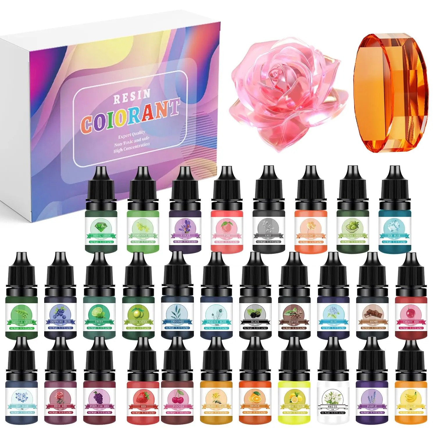 30Colors 5ml Epoxy Resin Pigme - đánh giá và giá Resin Jewelry Kit