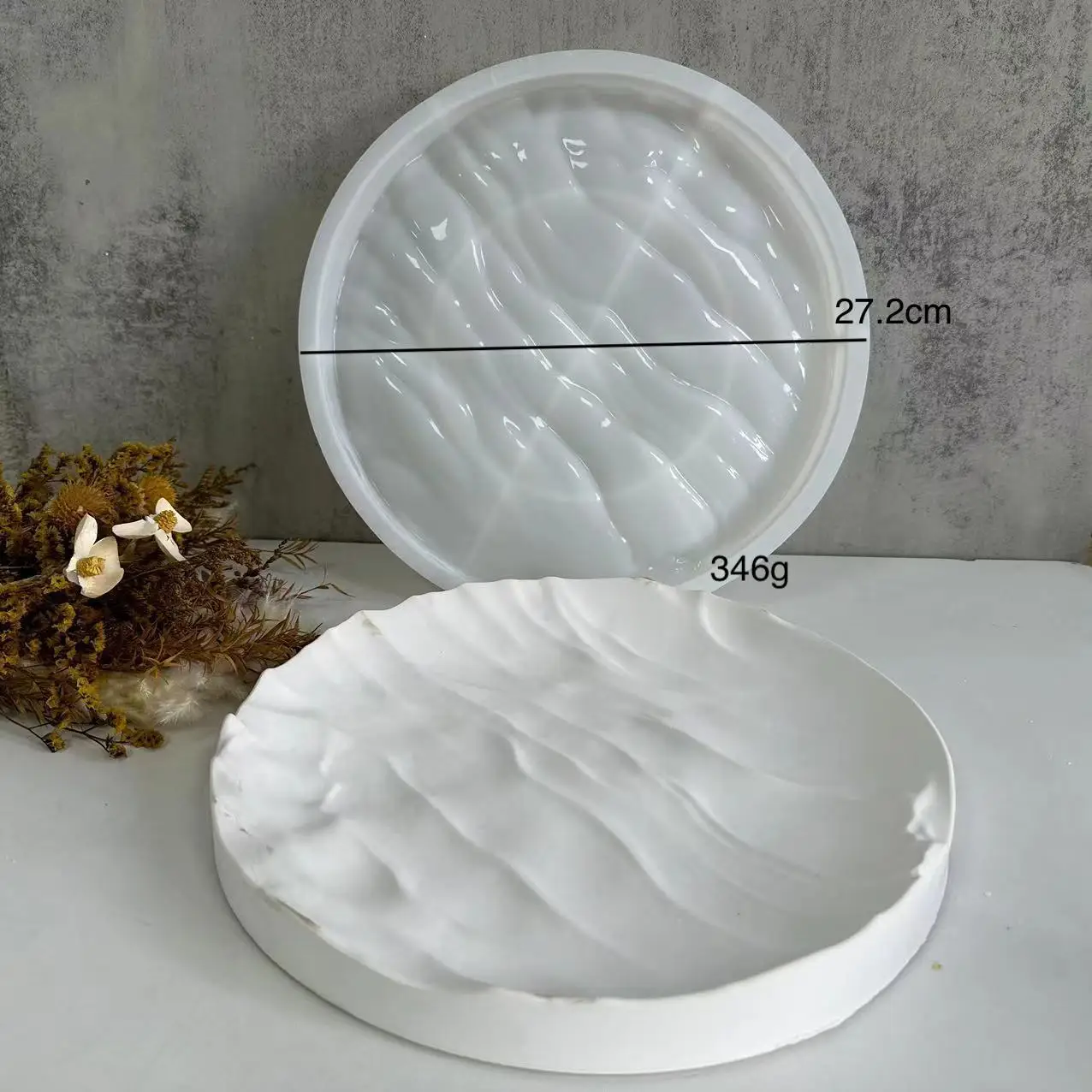 Irregular Ocean Waves Large Ro - đánh giá và giá Coaster Mold Round