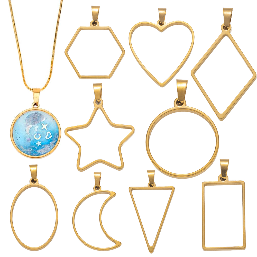 5pcs Stainless Steel Open Back - đánh giá và giá Resin Craft Projects
