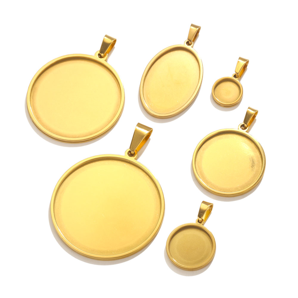 5pcs Stainless Steel Pendant C - đánh giá và giá Bezels Set Pendant