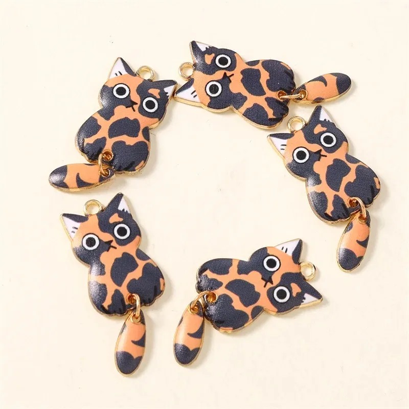 10Pcs 16×39mm Cute Cartoon Cat - đánh giá và giá Resin Craft Projects