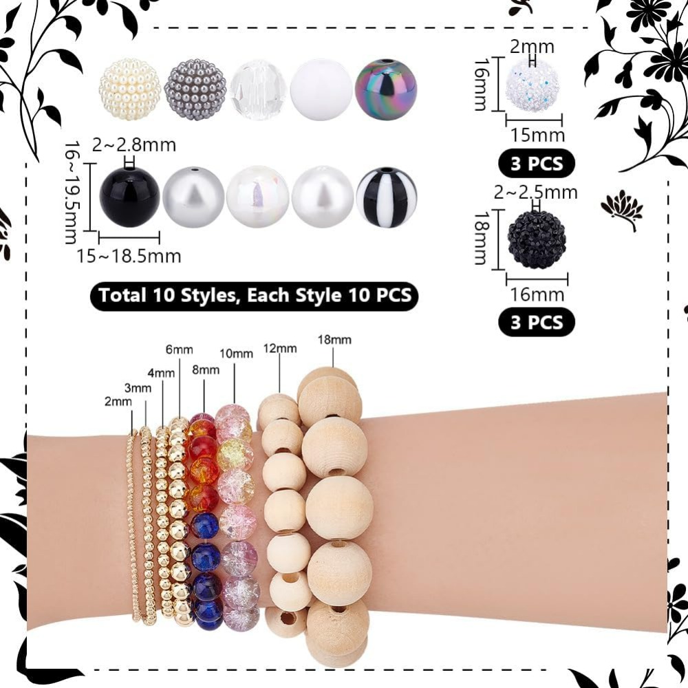 106pcs Chunky Beads 12 Styles  - đánh giá và giá Crafting Resin