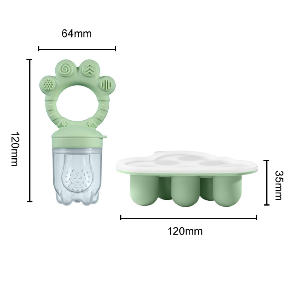 Baby Fruit Food Feeder & Freez - đánh giá và giá Silicone Mold Tray