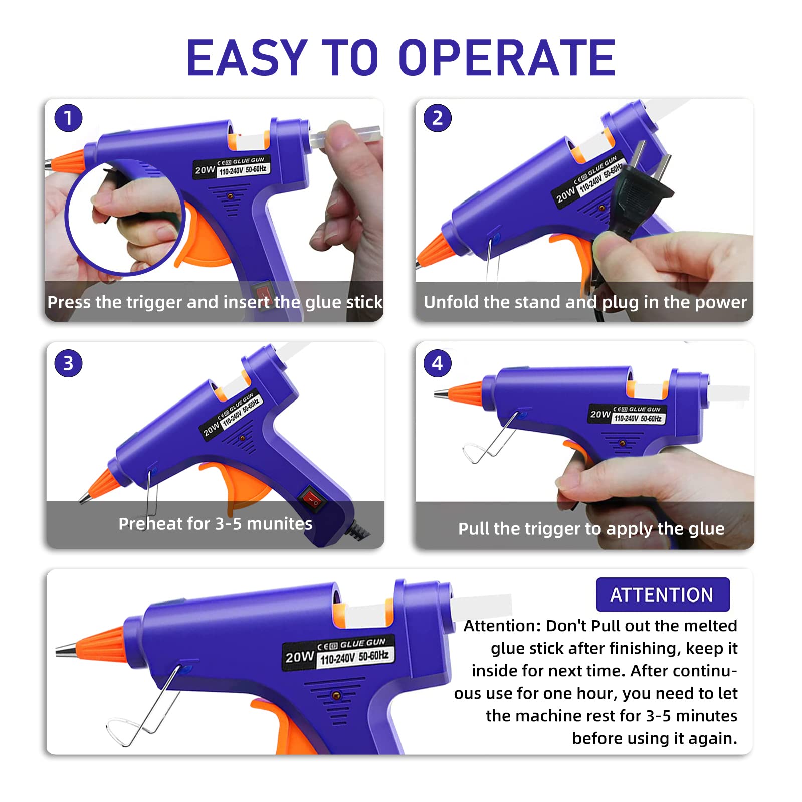 20W Hot Melt Glue Gun Househol - đánh giá và giá Heat Gun Small