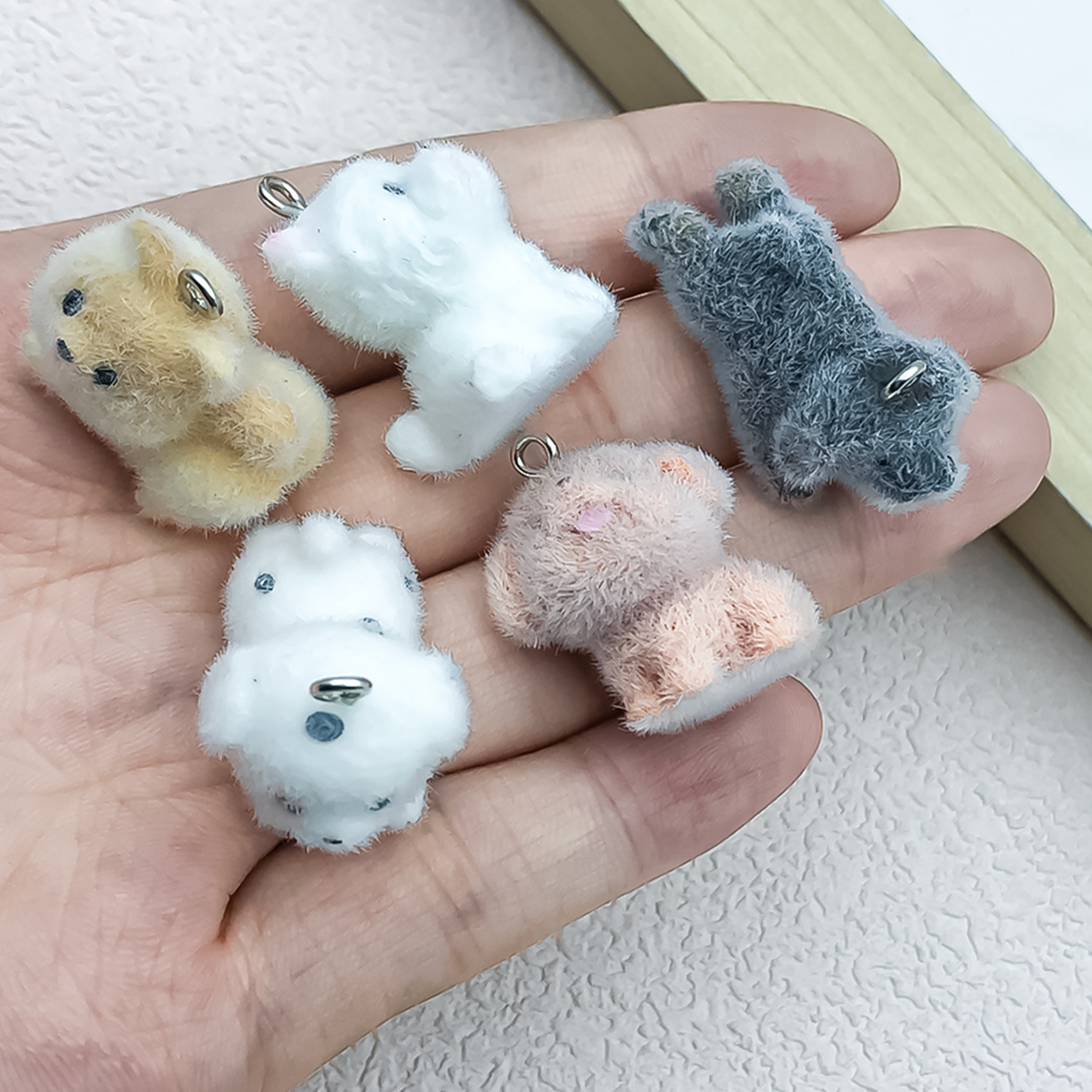 5pcs&1pc Flocked Resin Animal  - đánh giá và giá Resin Craft Material
