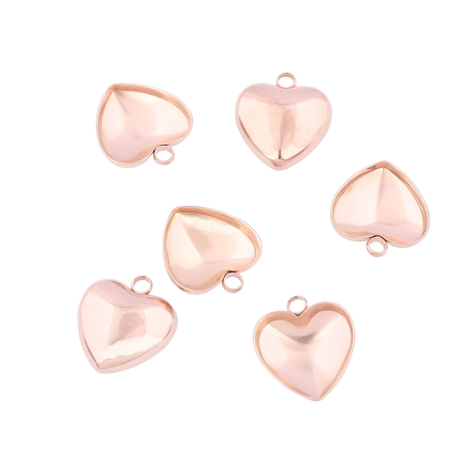 20pcs Stainless Steel 12mm Hea - đánh giá và giá Bezels Set Pendant