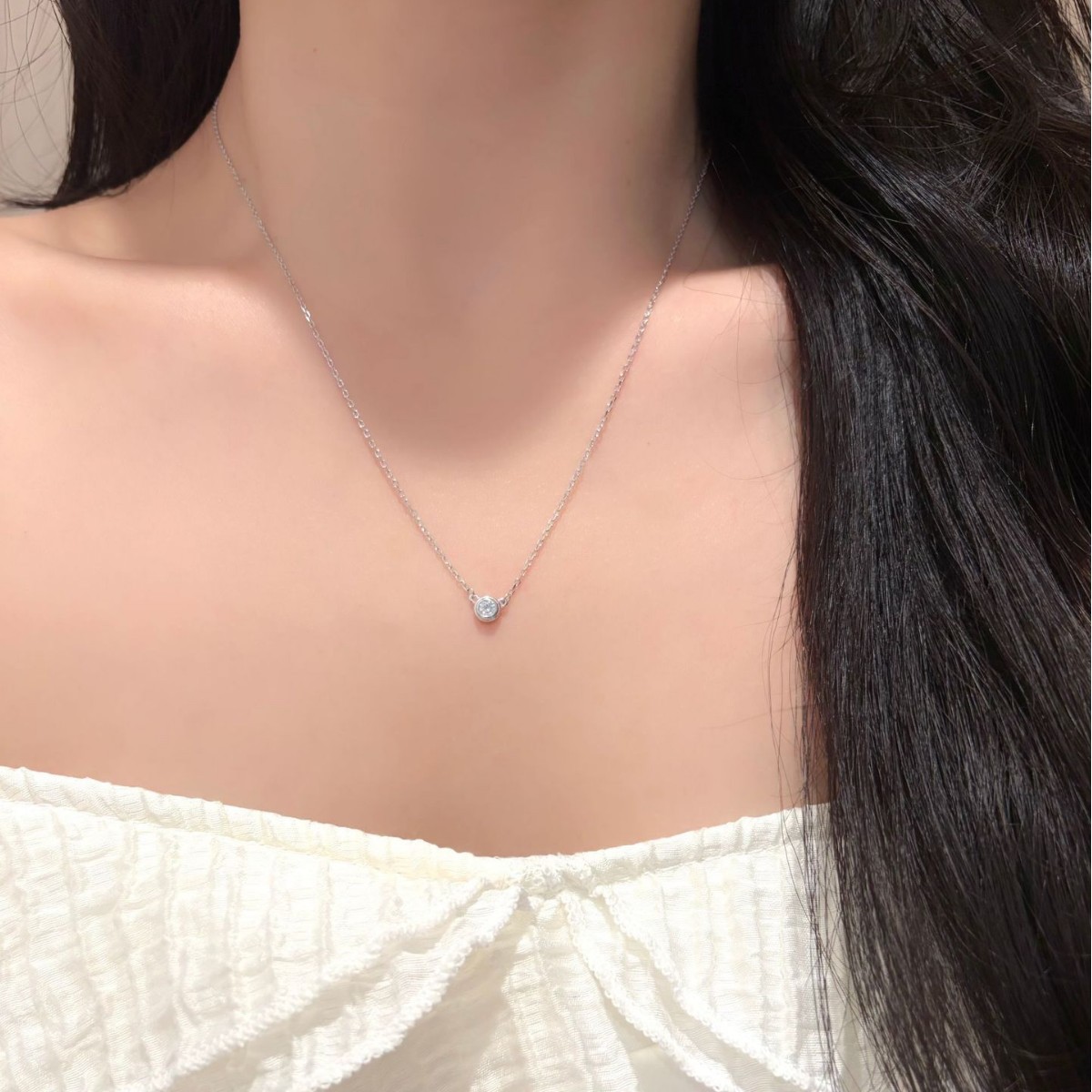 S925 Sterling Silver Moissanit - đánh giá và giá Bezels Set Pendant