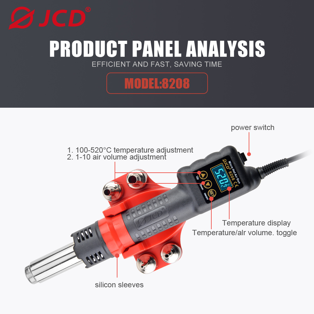 JCD 750W Micro Nhiệt Súng Làm  - đánh giá và giá Heat Gun Small
