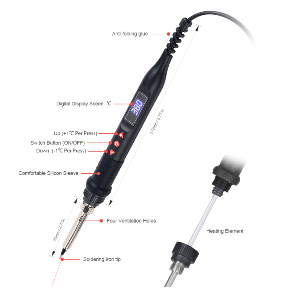 JCD 750W Micro Nhiệt Súng Làm  - đánh giá và giá Heat Gun Small
