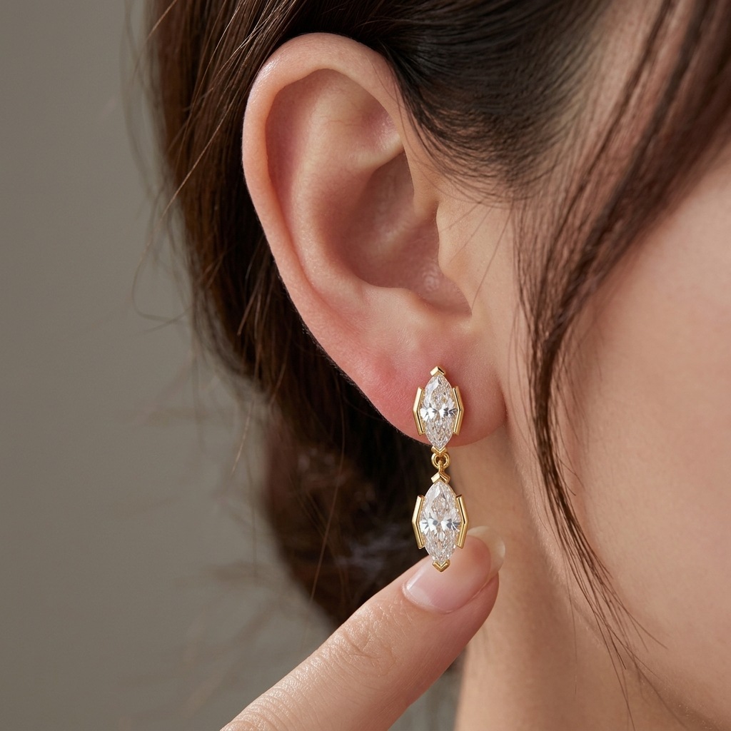 EWYA 3CT Marquise Cut Moissani - đánh giá và giá Bezels Set Pendant