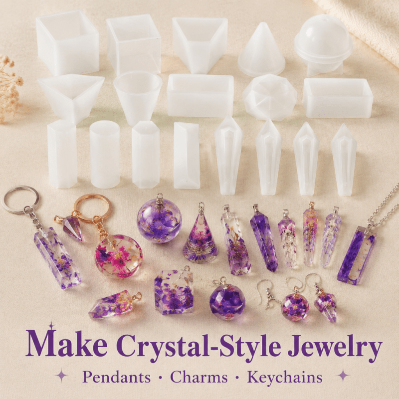 15pcs Crystal Resin Silicone M - đánh giá và giá Resin Jewelry Kit