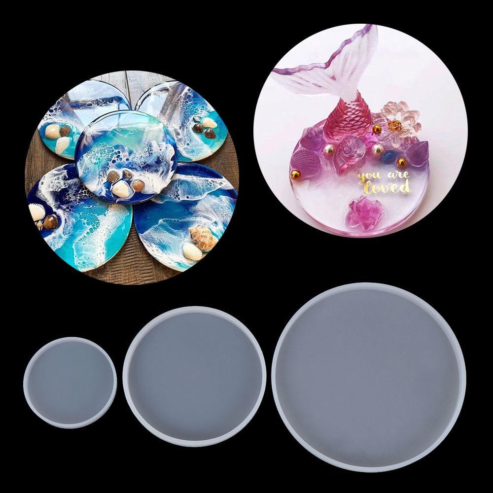 DIY Craft Silicone Fluid Arts  - đánh giá và giá Coaster Mold Round