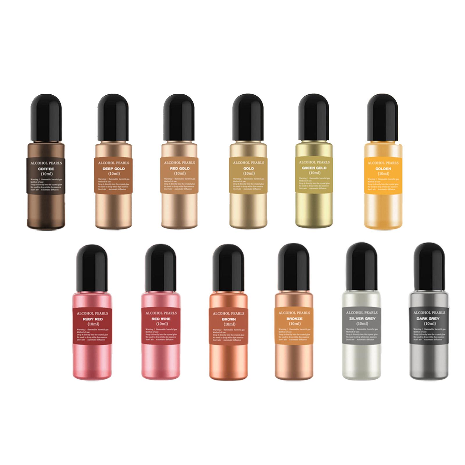 12 Bottles Metallic Alcohol In - đánh giá và giá Resin Dye Alcohol