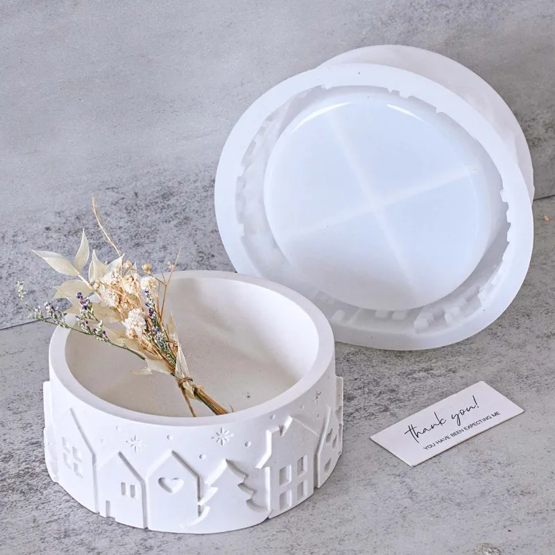 Relief House Bowl Silicone Mol - đánh giá và giá Coaster Mold Round