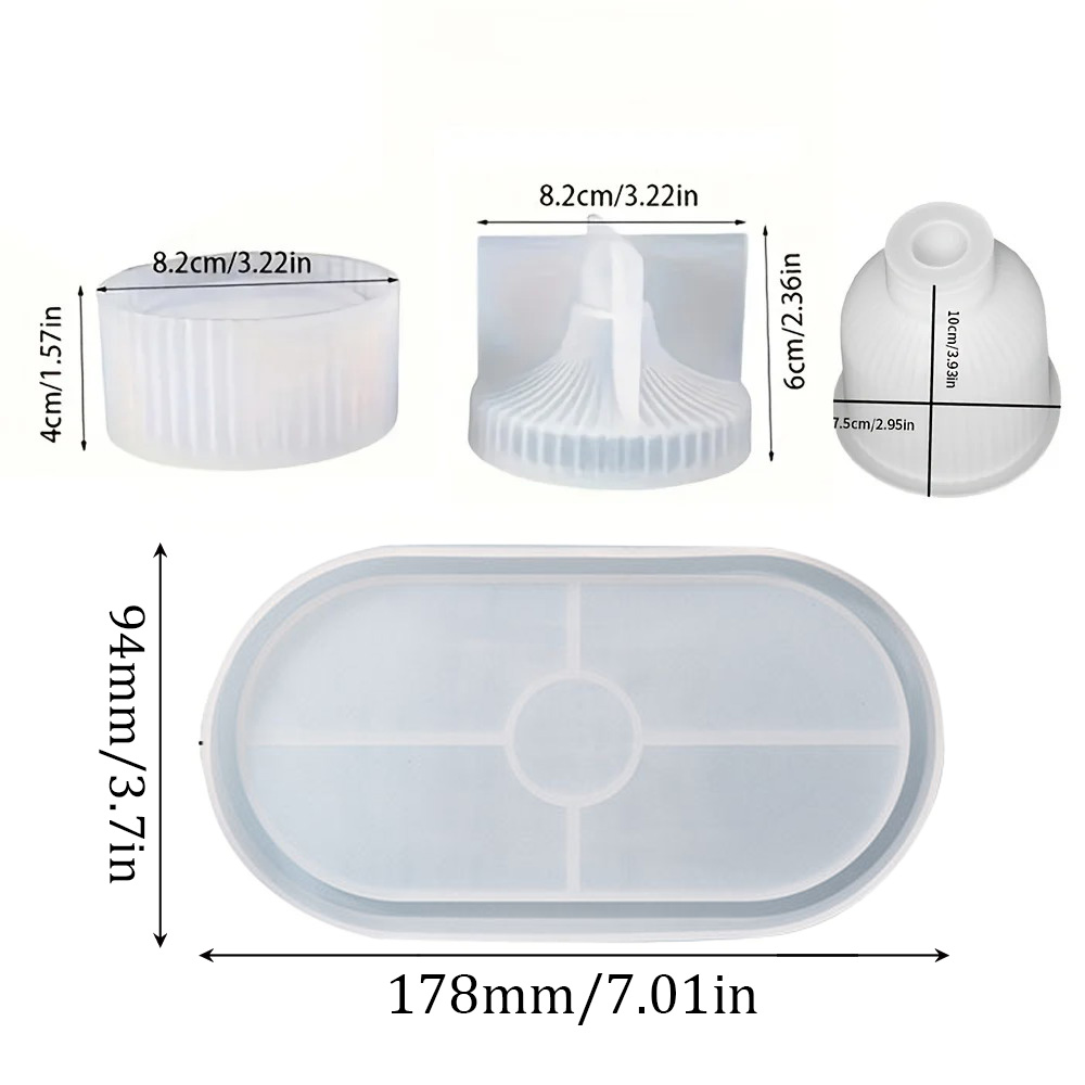 4pcs Silicone Molds Oval Tray  - đánh giá và giá Silicone Mold Tray